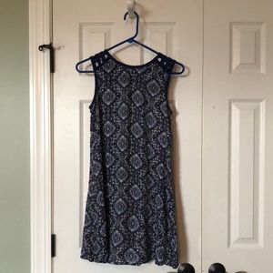 Mini blue and white summer dress